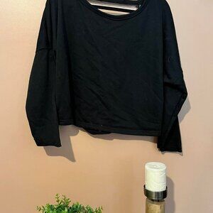 Hyfve Black Cropped Open Back Sweater Size S